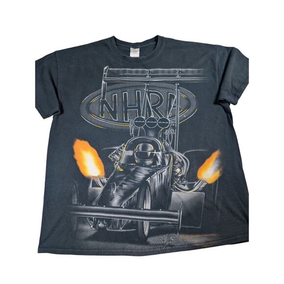 Vintage NHRA Racing Dragster Gildan All Over Print T-Shirt Adult XL - Picture 1 of 5
